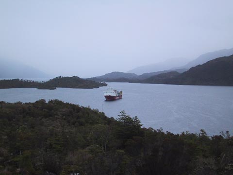 anchored close to Puerto Eden
