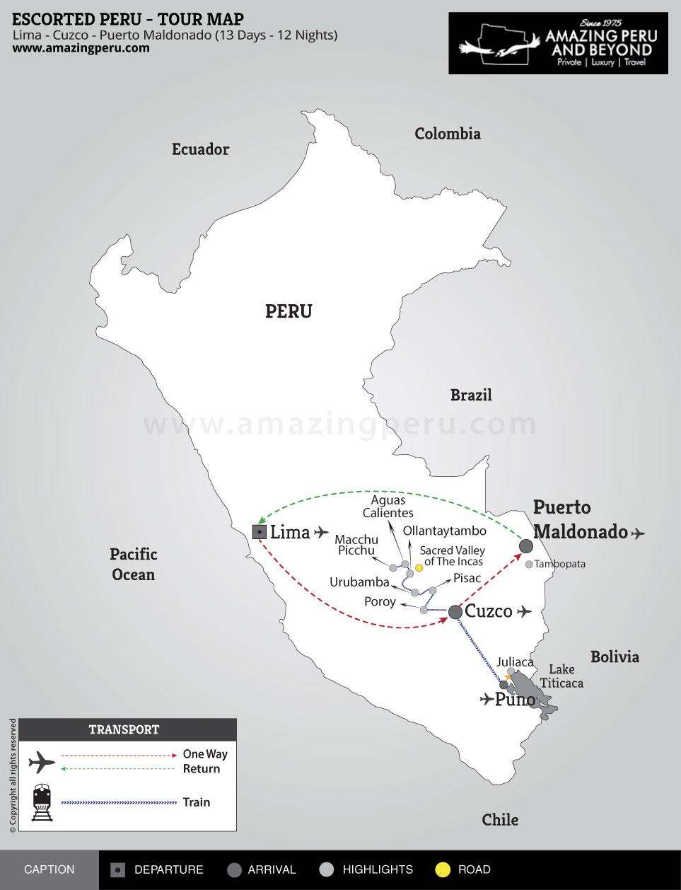 Escorted Peru Tour 2 - 13 days / 12 nights. Escorted Peru Tour 2 - 13 days / 12 nights.