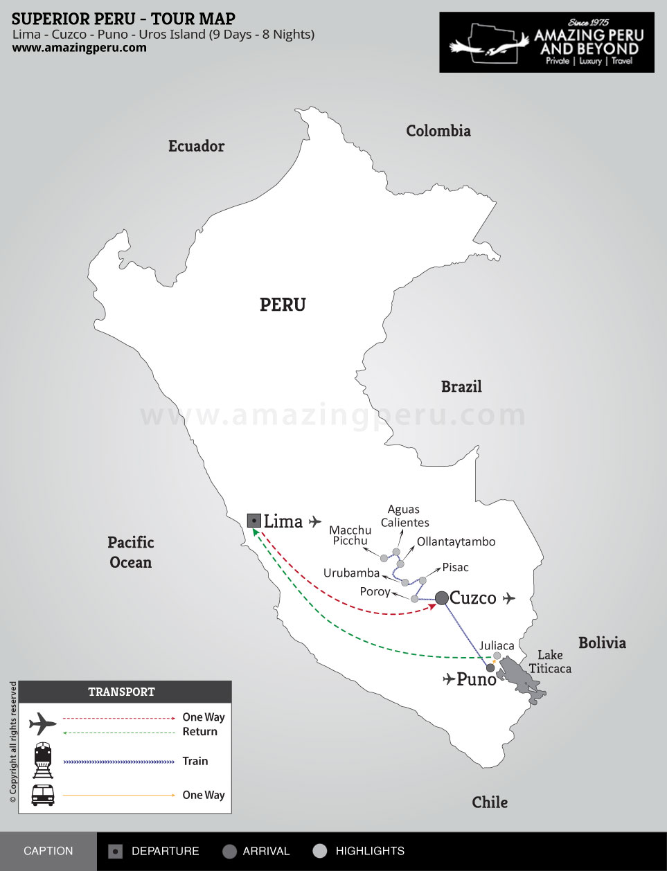 Superior Peru Tour 2 - 9 days / 8 nights.