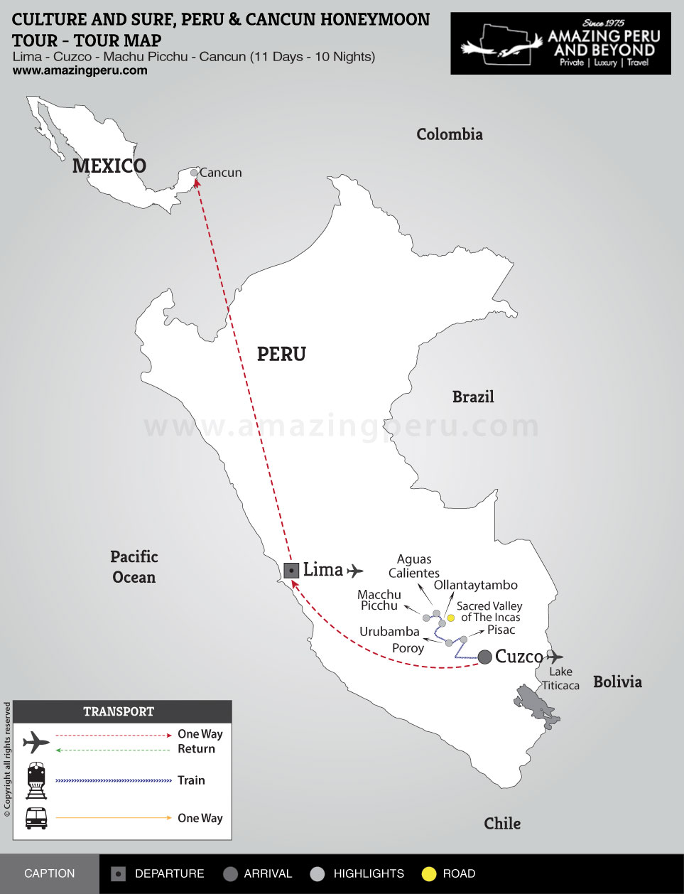 Culture and Surf, Peru & Cancun Honeymoon Tour - 11 days / 10 nights. Culture and Surf, Peru & Cancun Honeymoon Tour - 11 days / 10 nights.
