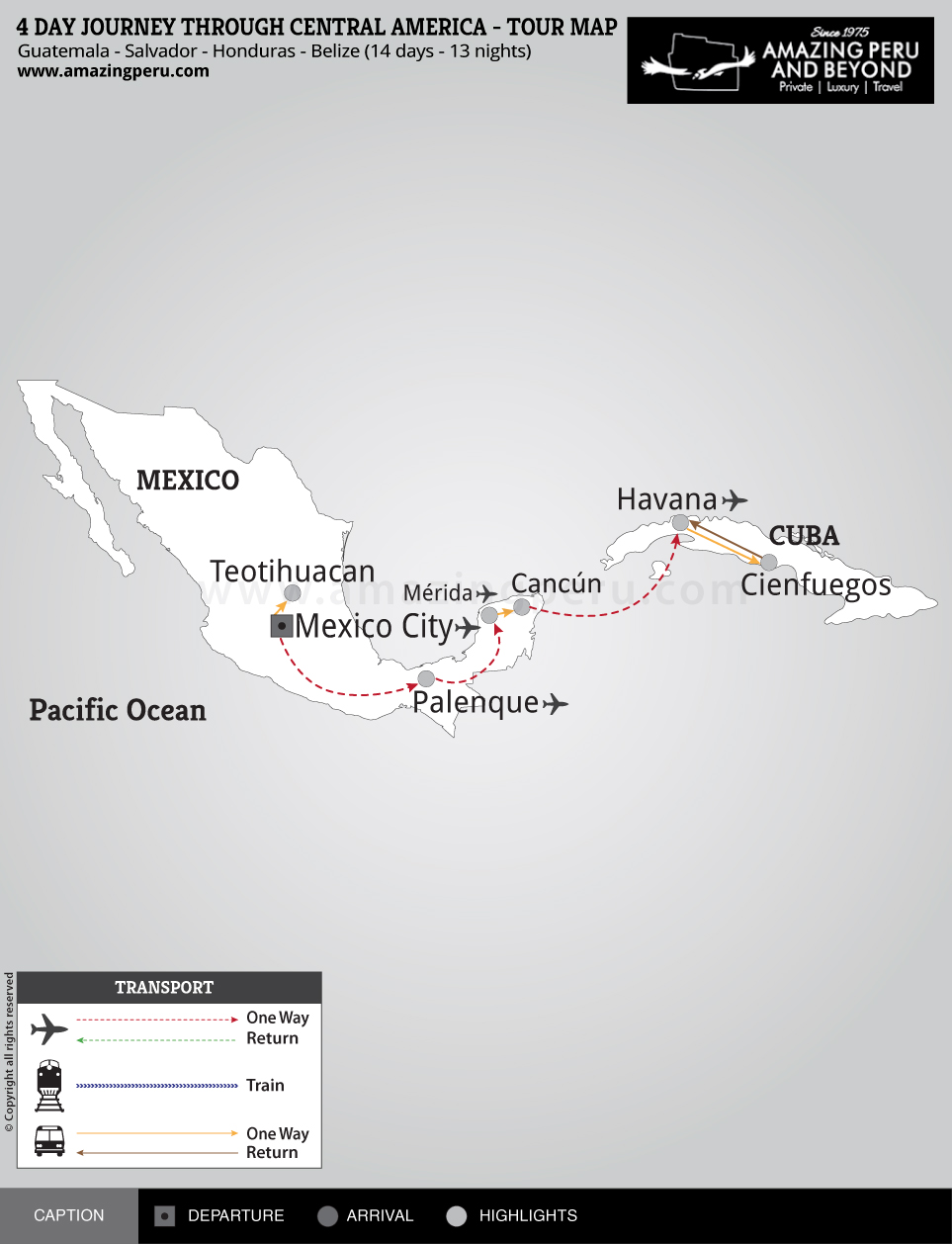 14 day Journey through Central America - 14 days / 13 nights.