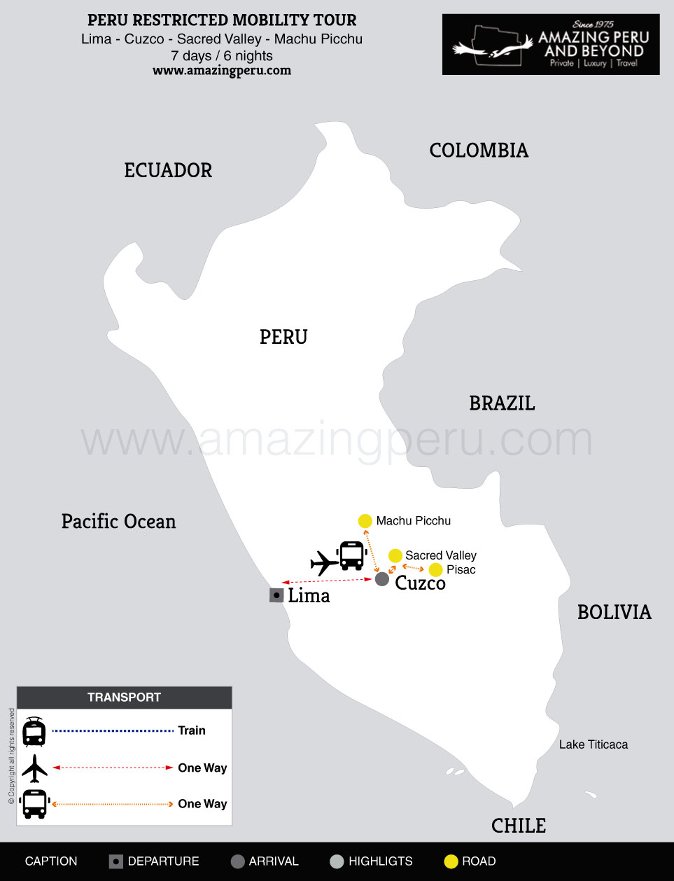 2024 Peru Restricted Mobility Tour - 7 days / 6 nights.