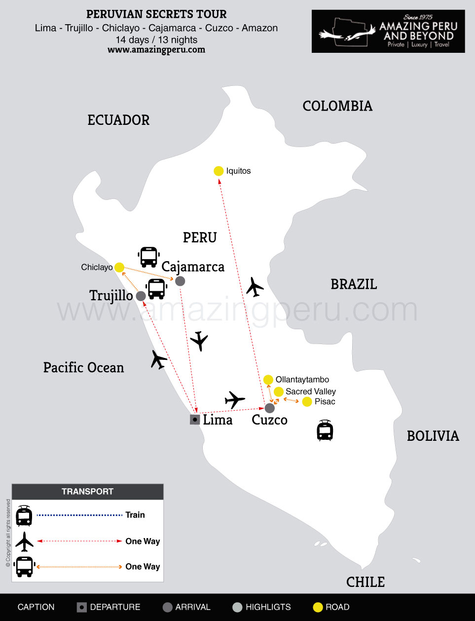 Peruvian Secrets Tour - 14 days / 13 nights. Peruvian Secrets Tour - 14 days / 13 nights.