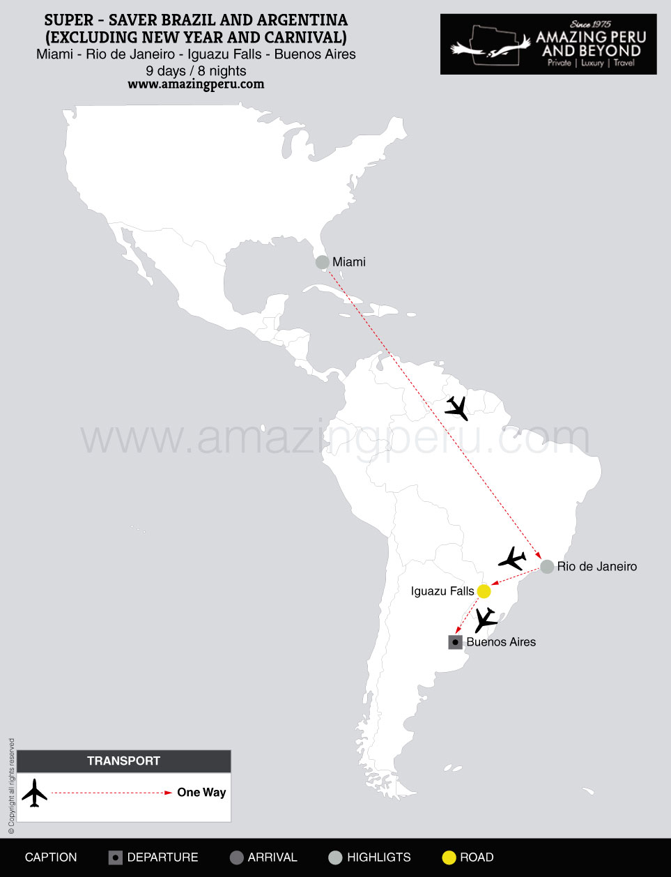 2025 Super - Saver Brazil and Argentina (excluding New Year and Carnival) - 9 days / 8 nights. 2025 Super - Saver Brazil and Argentina (excluding New Year and Carnival) - 9 days / 8 nights.