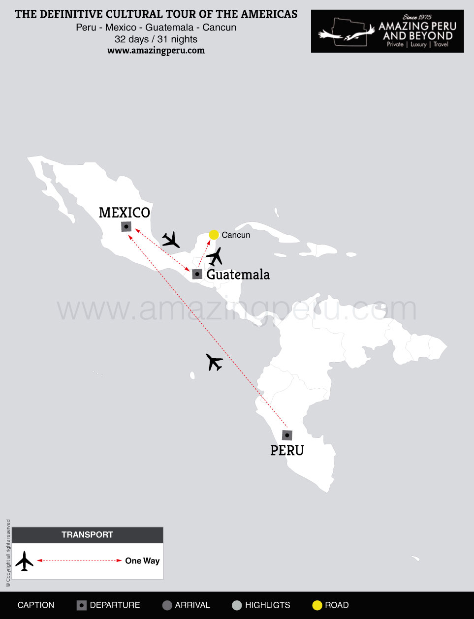 The Definitive Cultural tour of the Americas - 32 days / 31 nights. The Definitive Cultural tour of the Americas - 32 days / 31 nights.