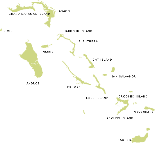 Map Bahamas - Amazing Caribbean