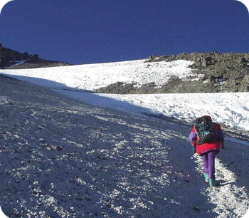 Ojos del salado ascent