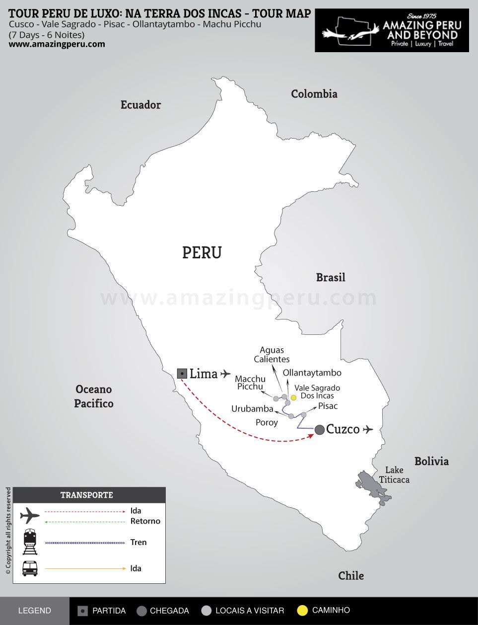 Tour Peru de luxo: Na terra dos Incas - 7 days / 6 nights.