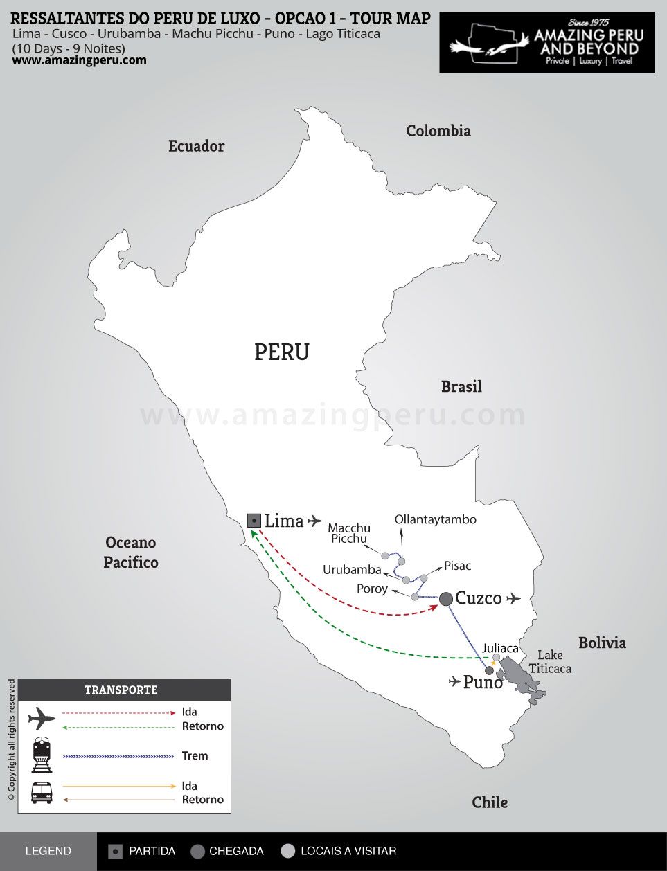 Ressaltantes do Peru de Luxo - Opo 1 - 10 days / 9 nights.
