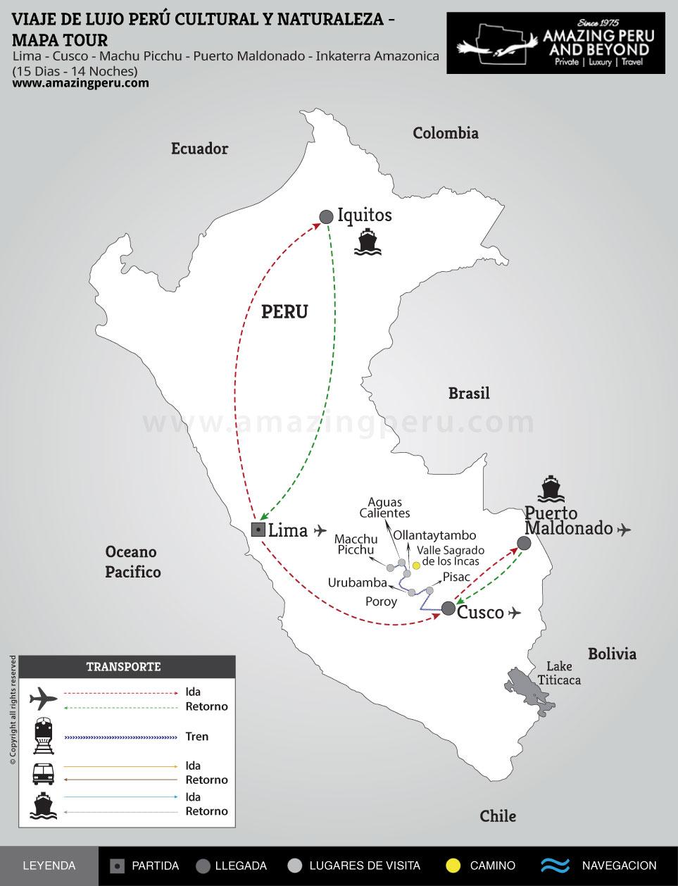 Viaje de Lujo Per Cultural y Naturaleza