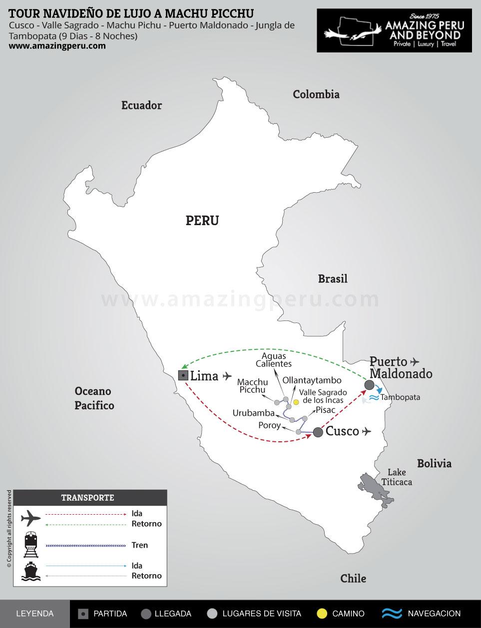 Tour Navideño de lujo a Machu Picchu 2025 - Opción 3 - 9 días / 8 noches. Tour Navideño de lujo a Machu Picchu 2025 - Opción 3