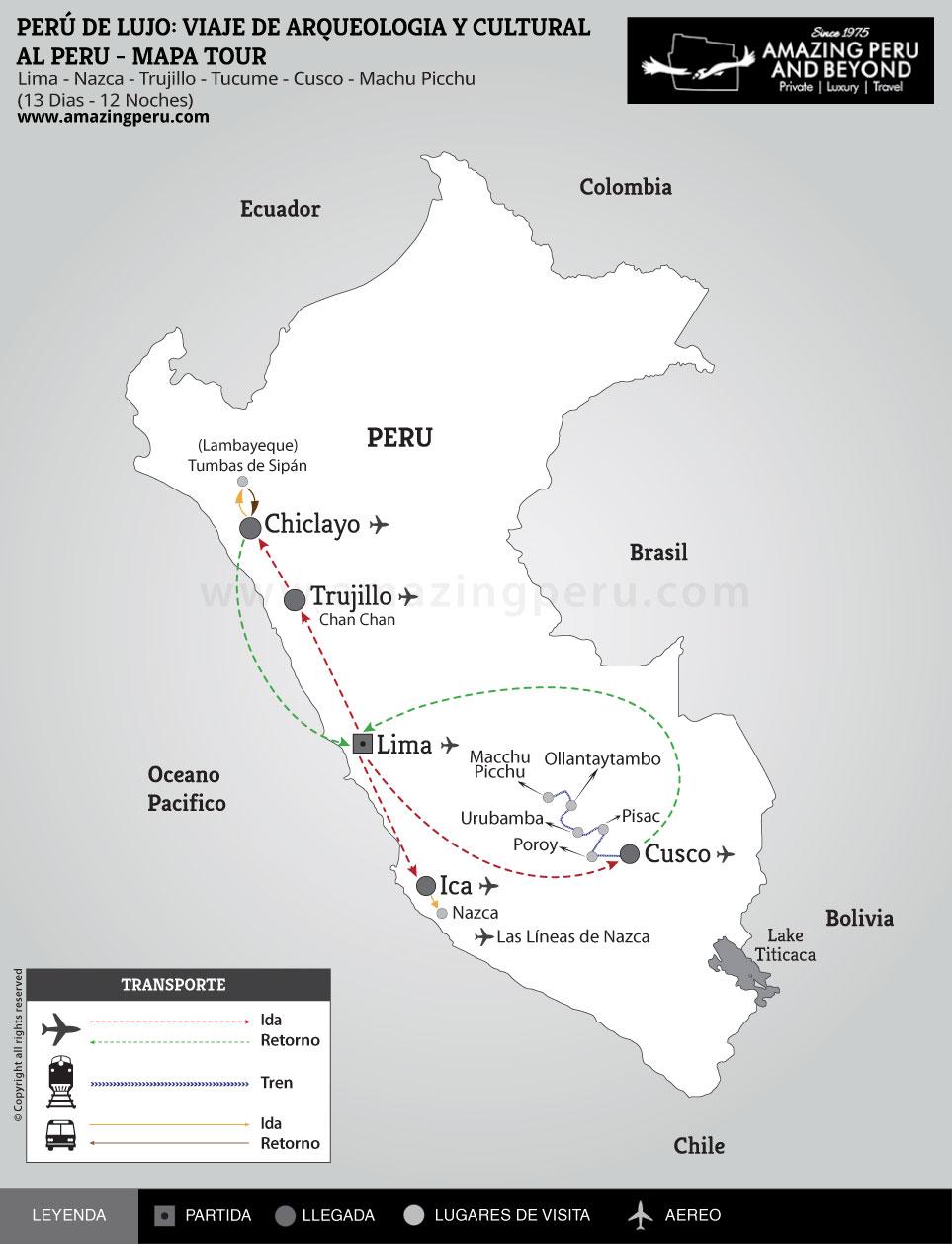 Peru de Lujo: Viaje de Arqueología y Cultural al Perú - 13 días / 12 noches. Peru de Lujo: Viaje de Arqueología y Cultural al Perú