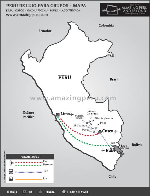 Peru de Lujo para Grupos 1 - 9 días / 8 noches. Peru de Lujo para Grupos 1