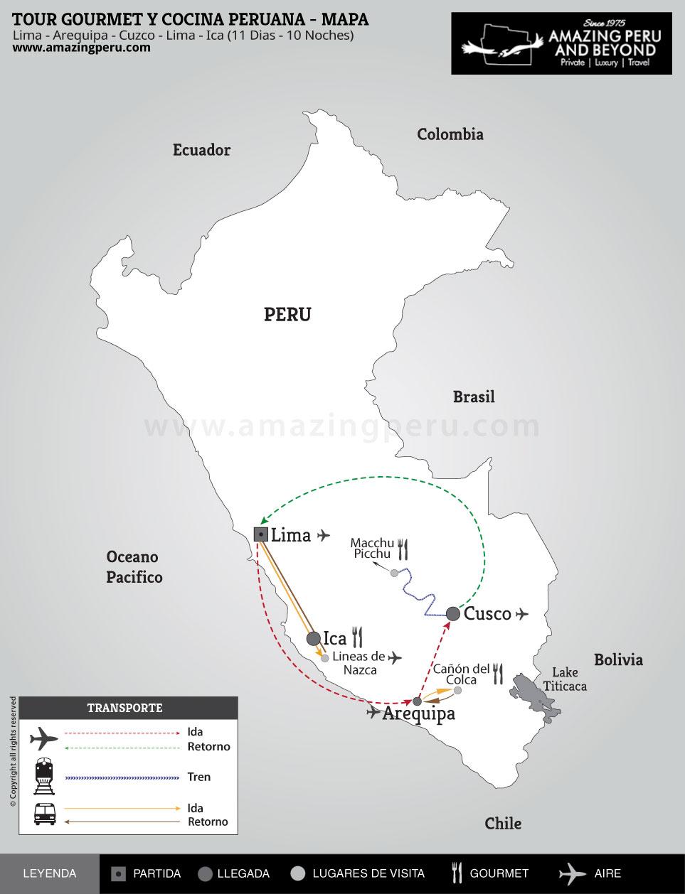 Perú de Lujo - Tour Gourmet y Cocina Peruana - 11 días / 10 noches. Perú de Lujo - Tour Gourmet y Cocina Peruana
