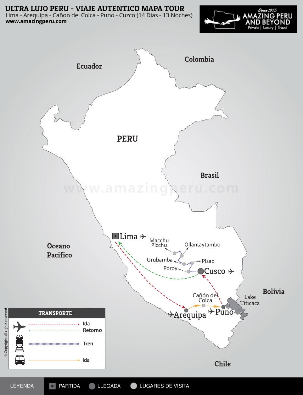Ultra Lujo Perú Viajes - Viajes Auténticos - 14 días / 13 noches. Ultra Lujo Perú Viajes - Viajes Auténticos