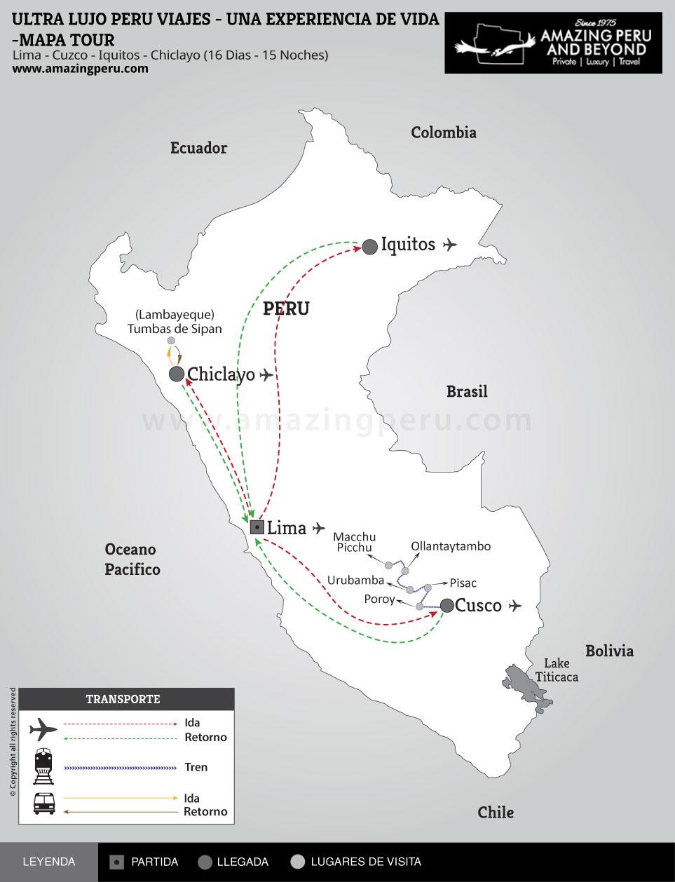 Ultra Lujo Perú Viajes - Una experiencia de vida - 16 días / 15 noches. Ultra Lujo Perú Viajes - Una experiencia de vida
