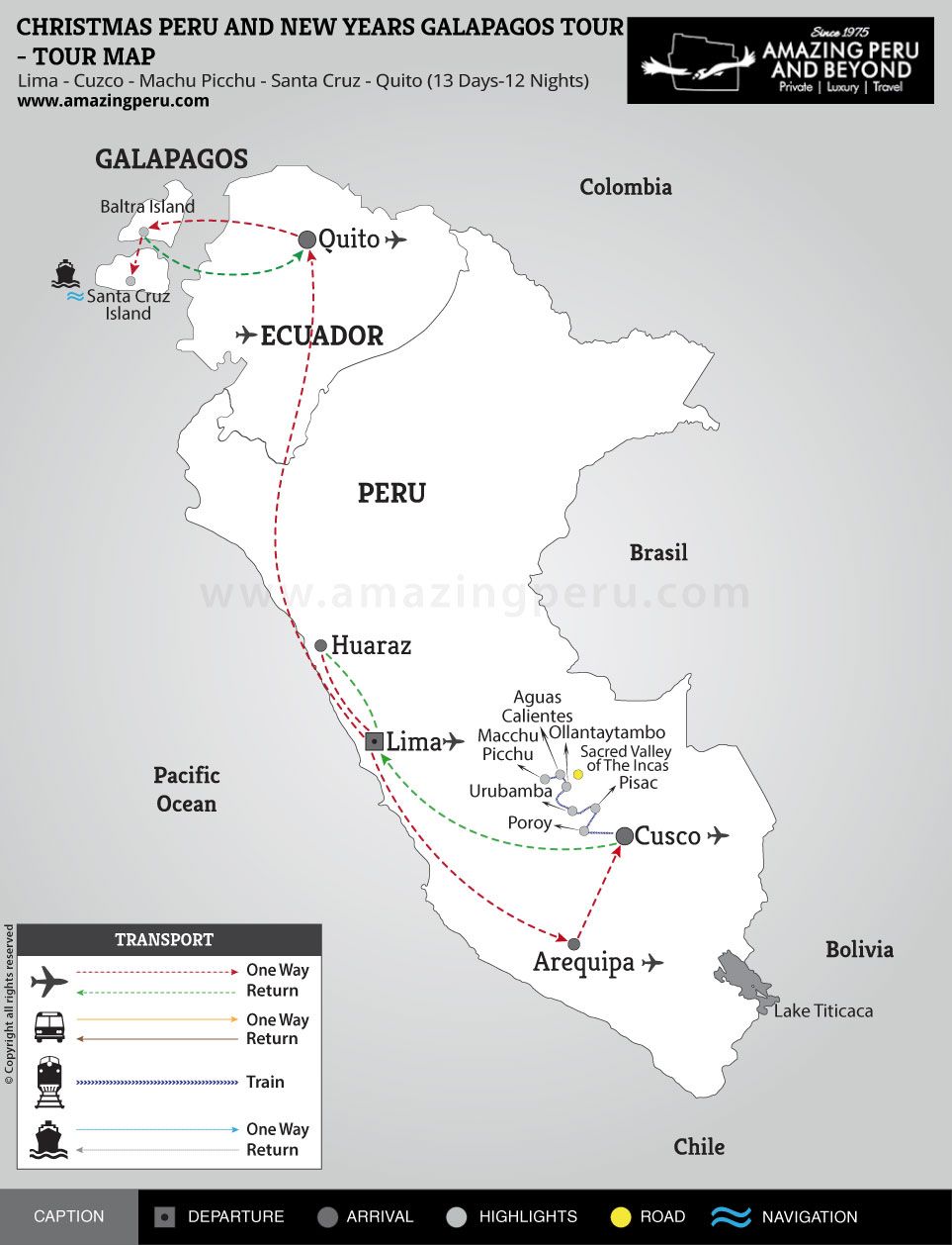 2022 Christmas Peru and New Years Galapagos Tour - 13 days / 12 nights.