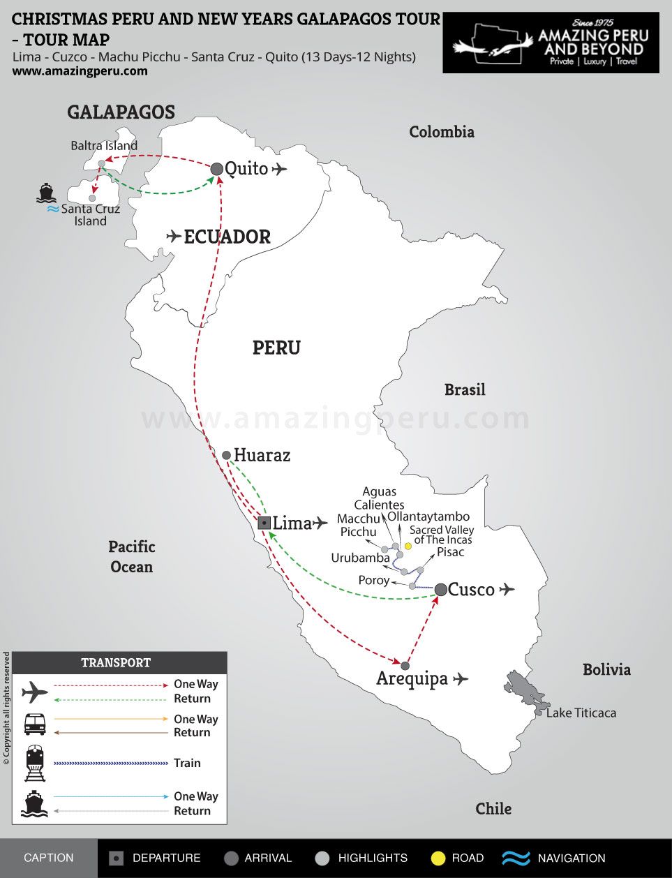 2025 Christmas Peru and New Years Galapagos Tour - 13 days / 12 nights.