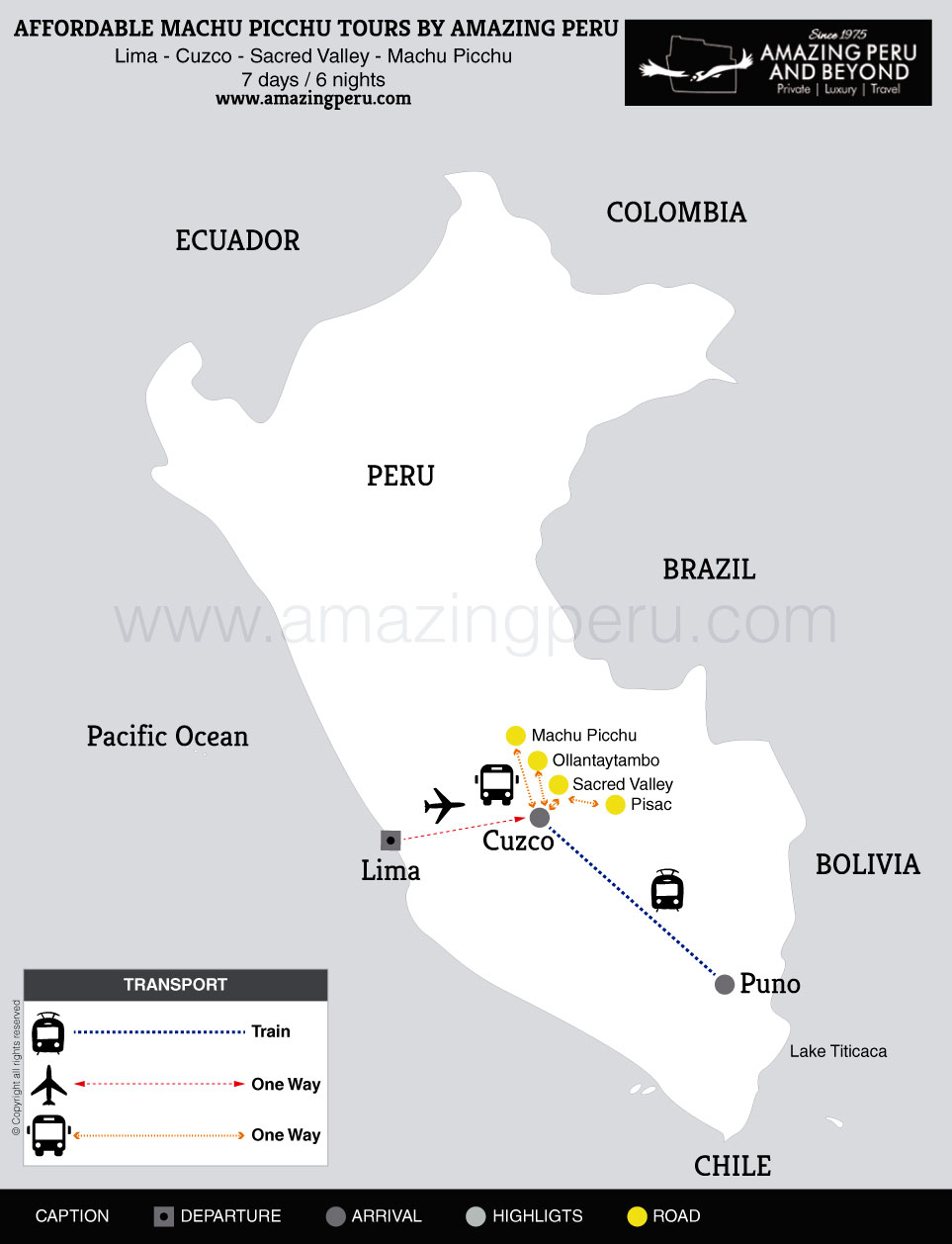 2025 Affordable Machu Picchu Tours by Amazing Peru - 7 days / 6 nights.