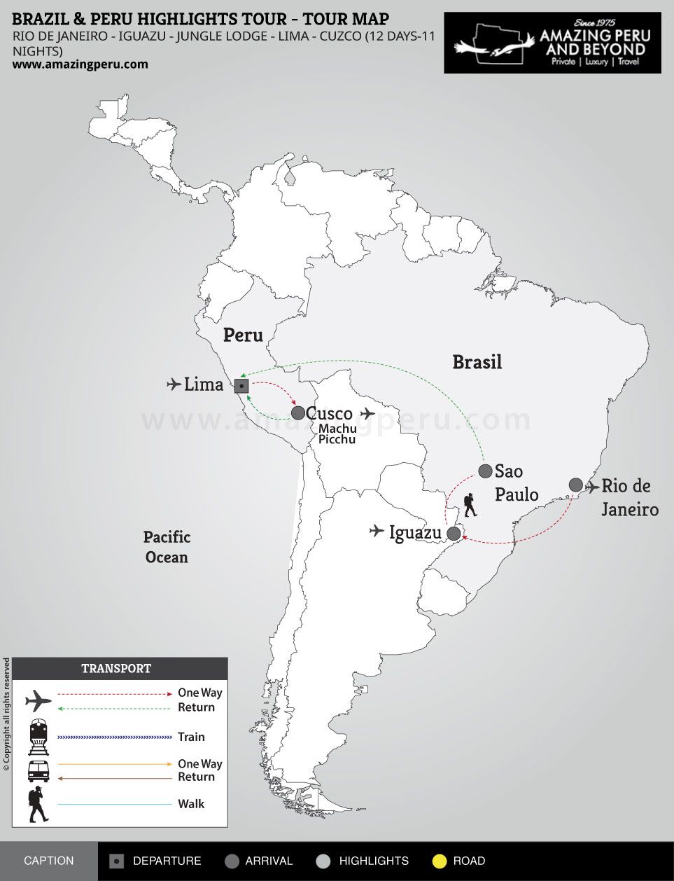 Brazil & Peru Highlights Tour - 12 days / 11 nights. Brazil & Peru Highlights Tour - 12 days / 11 nights.