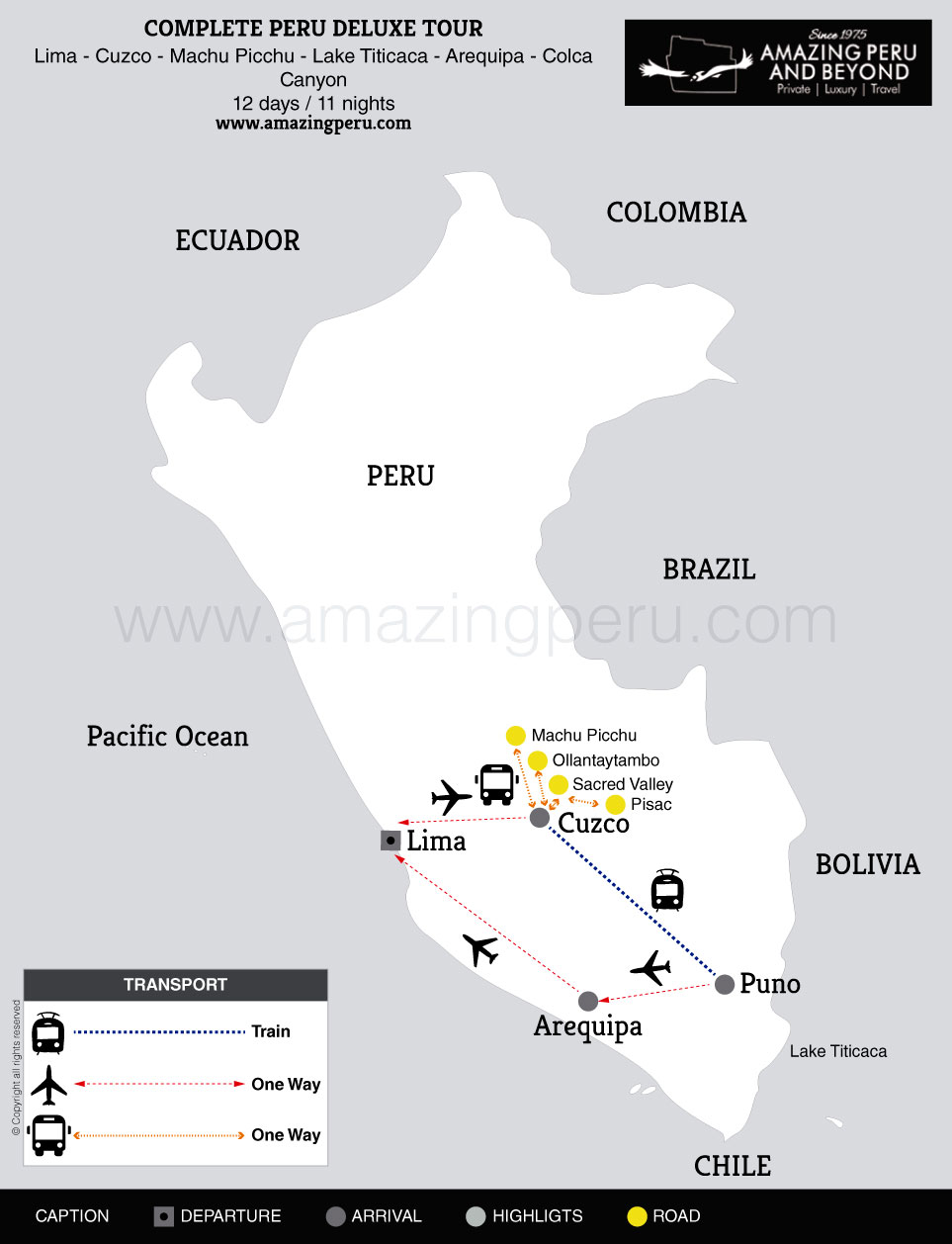 2024 Complete Peru Deluxe Tour - 12 days / 11 nights.