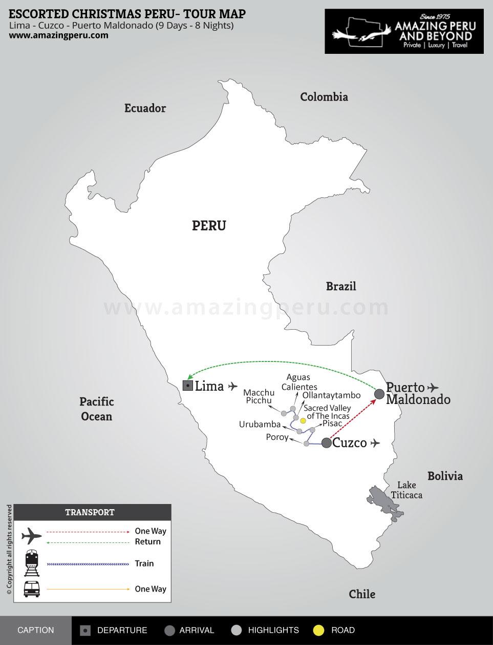 2022 Escorted Christmas in Peru III - 9 days / 8 nights.