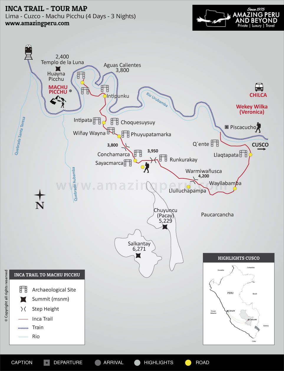 Inca Trail to Machu Picchu - 4 days / 3 nights.