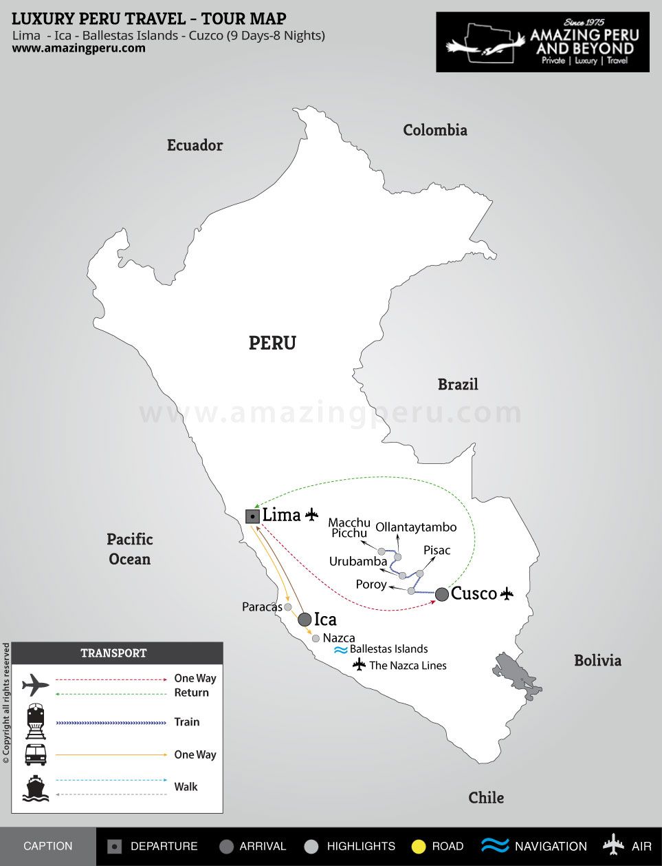 Peru Escorted Escapes Tour 5 - 9 days / 8 nights. Peru Escorted Escapes Tour 5 - 9 days / 8 nights.