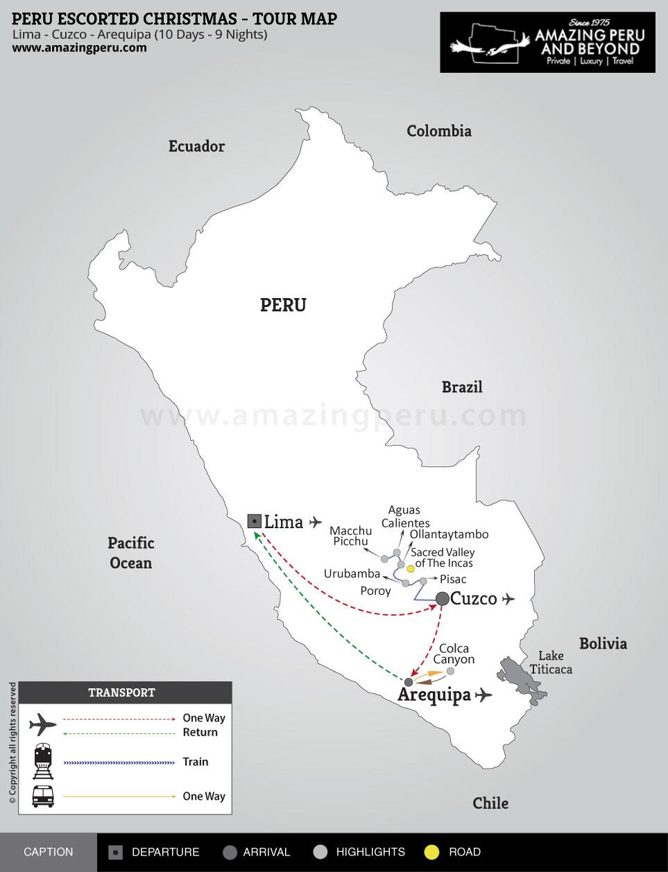 2022 Escorted Christmas in Machu Picchu - Option 2 - 11 days / 10 nights.