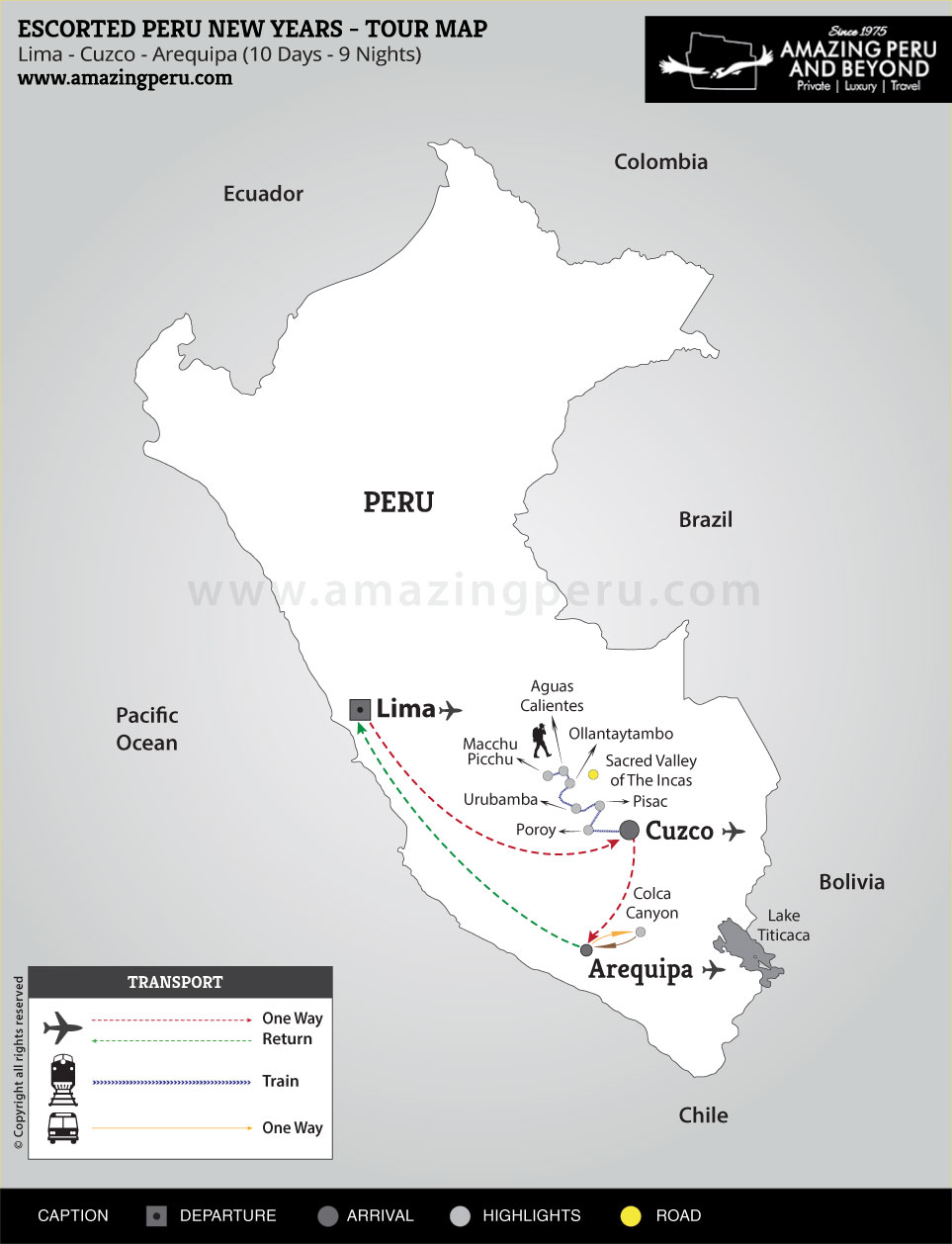 2024-25 Escorted Peru New Years 2 - 10 days / 9 nights.