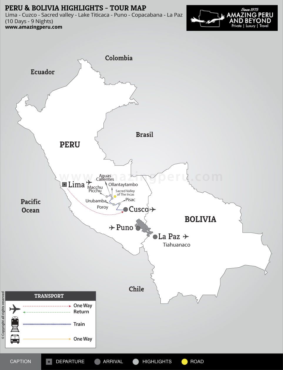 Peru & Bolivia Highlights Tour - 10 days / 9 nights.