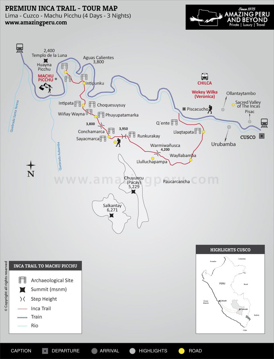 Premium Inca Trail to Machu Picchu 1 - 11 days / 10 nights.