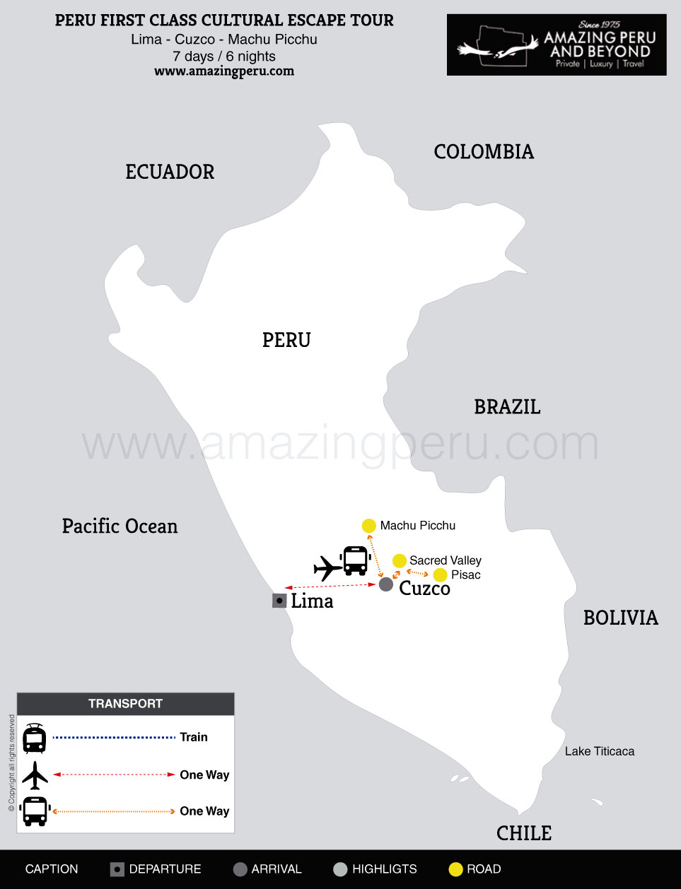 2024 Peru First Class Cultural Escape Tour - 7 days / 6 nights.