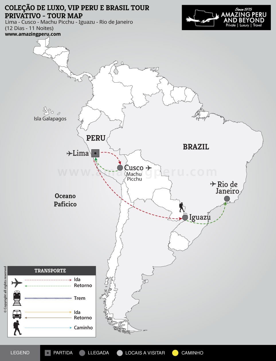 Coleção de Luxo, VIP Peru e Brasil tour Privativo - 12 days / 11 nights. Coleção de Luxo, VIP Peru e Brasil tour Privativo - 12 days / 11 nights.