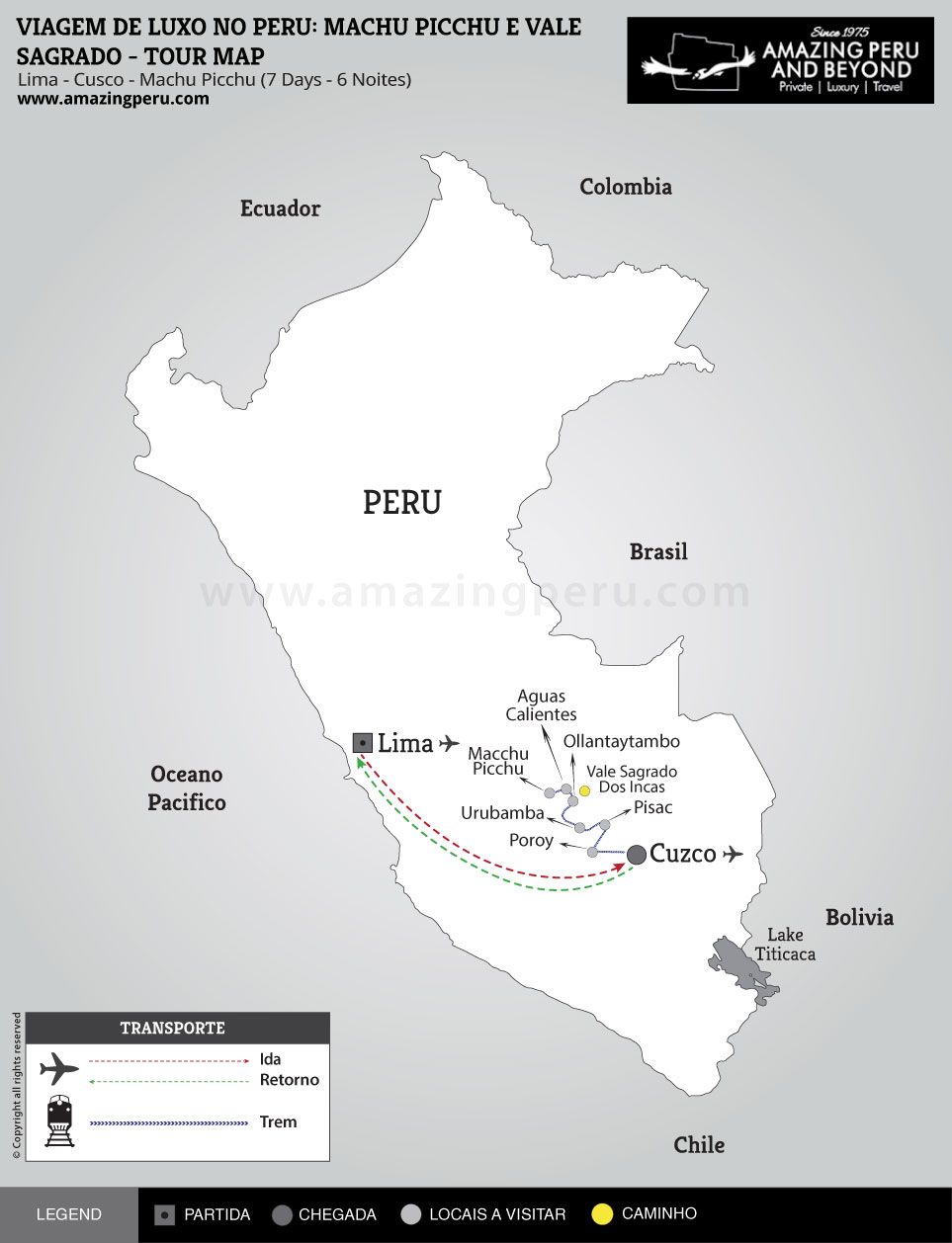 Viagem de luxo no Peru: Machu Picchu e Vale Sagrado - 7 days / 6 nights.