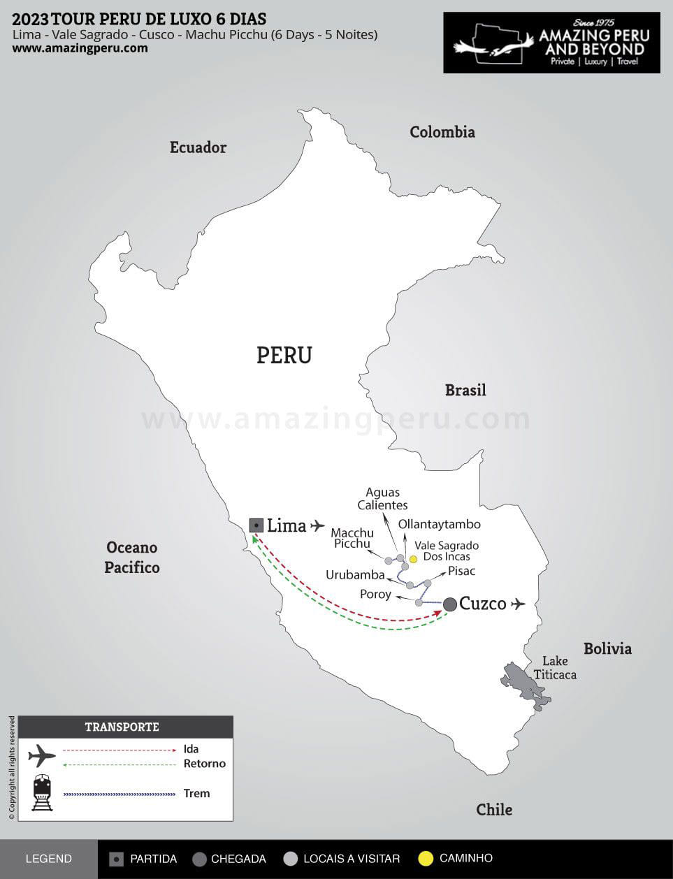 2024 Tour Peru de Luxo 6 Dias - 6 days / 5 nights.
